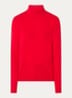 Fijngebreide coltrui van merino wol - Rood