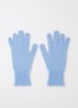 Fijngebreide handschoen van wol - Blauwgrijs