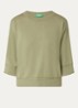 Fijngebreide pullover in wolblend - Legergroen