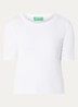 Fijngebreide pullover met ronde hals - Wit