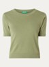 Fijngebreide pullover met ronde hals - Groen