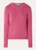 Fijngebreide pullover met ronde hals - Bordeauxrood