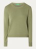 Fijngebreide pullover met ronde hals - Groen