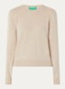 Fijngebreide pullover van kasjmier - Donkerbeige