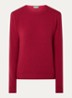 Fijngebreide pullover van merino wol - Kersenrood