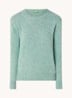 Fijngebreide pullover van wol - Turquoise