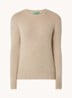 Fijngebreide pullover van wol - Camel