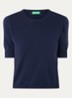 Fijngebreide top van scheerwol - Blauw