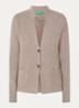 Gebreid vest in kasjmierblend met zakken - Khaki