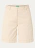 High waist regular fit korte broek met steekzakken - Zand