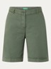 High waist regular fit korte broek met steekzakken - Olijfgroen