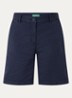 High waist regular fit korte broek met steekzakken - Blauw