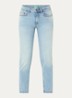 High waist skinny jeans met steekzakken - Lichtblauw