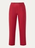 High waist straight fit chino van linnen met steekzakken - Rood