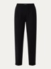 High waist tapered fit pantalon met steekzakken - Zwart