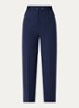 High waist tapered fit pantalon met steekzakken - Blauw