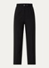 High waist tapered fit pantalon met steekzakken - Zwart