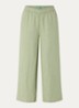 High waist wide fit pantalon van linnen - Groen