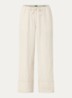Low waist broek van linnen met steekzakken - Zand