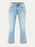 Mid waist cropped bootcut jeans met steekzakken - Lichtblauw