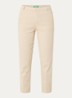 Mid waist slim fit cropped chino met steekzakken - Zand