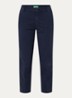 Mid waist slim fit cropped chino met steekzakken - Blauw
