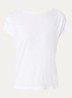 Semi-transparant T-shirt met ruches - Wit