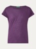 Semi-transparant T-shirt met ruches - Paars