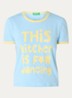 T-shirt met print - Lichtblauw