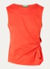 Top met knoopdetail  - Oranje