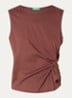 Top met knoopdetail  - Bruin