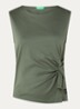 Top met knoopdetail  - Groen