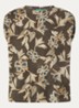 Top met print en ronde hals - Lichtbruin