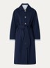 Trenchcoat met strikceintuur en steekzakken - Blauw