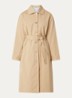 Trenchcoat met strikceintuur en steekzakken - Camel