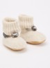 Cozy babyslofje van wol in giftbox - Gebroken wit