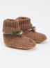 Cozy babyslofje van wol in giftbox - Bruin