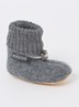 Cozy babyslofjes van wol in giftbox - Grijs