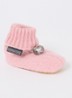 Cozy babyslofjes van wol in giftbox - Oudroze