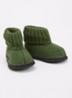 Cozy pantoffel van wol - Donkergroen