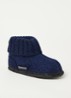 Cozy pantoffel van wol - Blauw