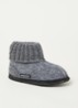 Cozy pantoffel van wol - Middengrijs