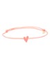 Heart Rope S armband met bedel - Lichtroze