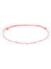 Mini Smile Rope armband met bedel - Roze