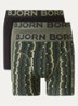 Boxershort met logoband in 3-pack - Mosgroen