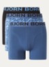 Boxershort met logoband in 3-pack - Blauw