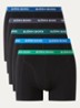 Boxershort met logoband in 5-pack - Zwart