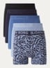 Boxershort met logoband in 5-pack - Donkerblauw