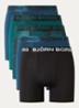 Boxershort met logoband van microfiber in 5-pack - Grijs