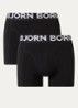 Boxershorts met logoband in 2-pack - Zwart